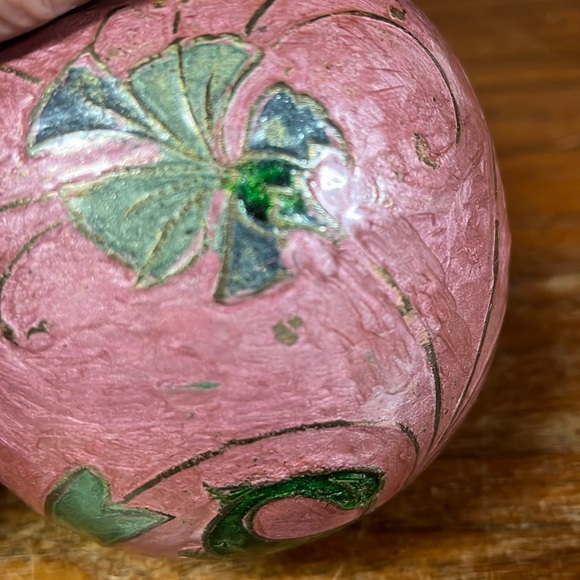 Solid Brass Hand Painted Cloisonne Enamel Vase - Picture 11 of 13